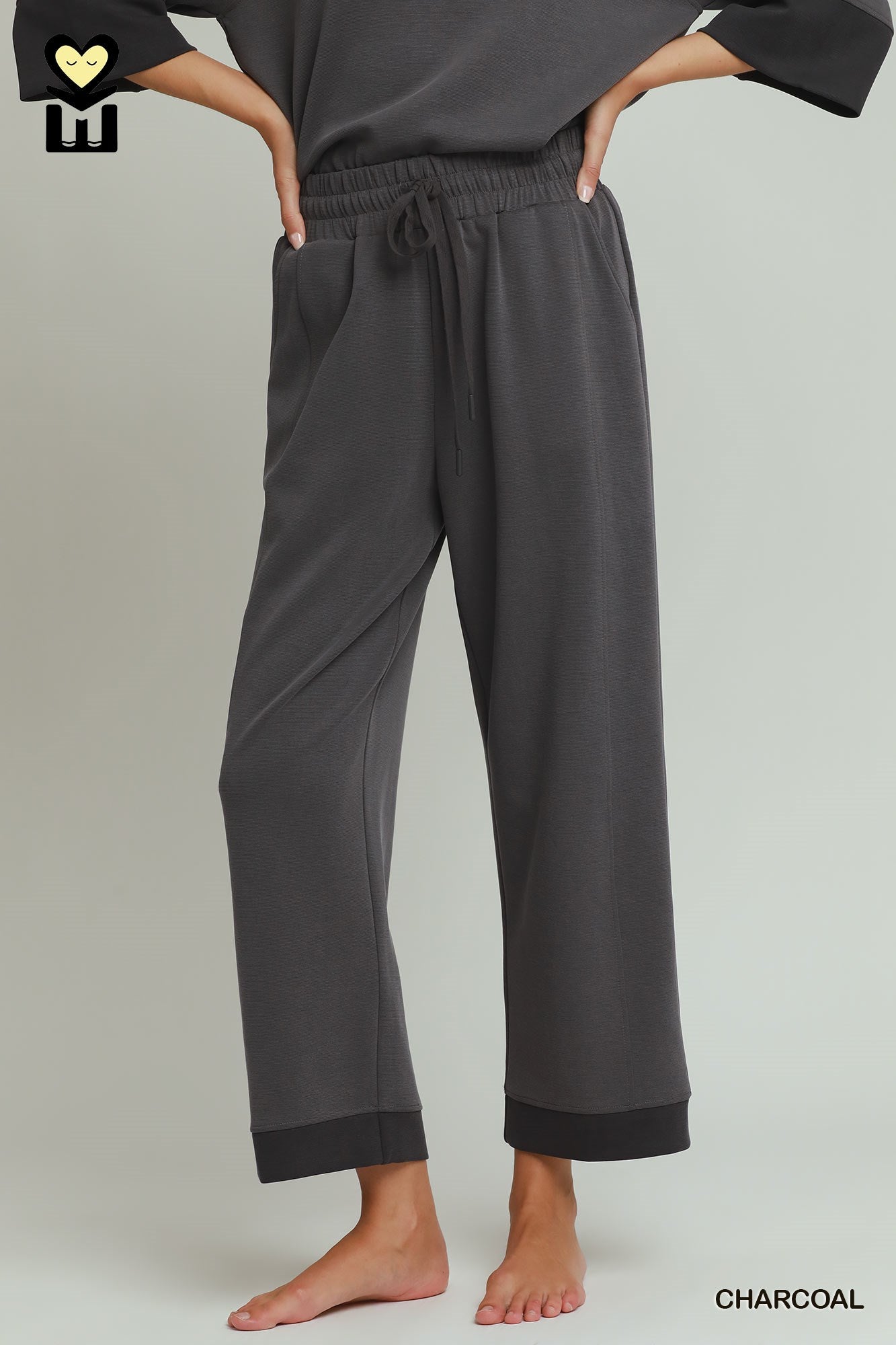 CLOUDKNIT Modal & Tencel Colorblock Straight Pants 27"