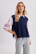 SLEEVELESS OPEN SIDE SWEATER VEST