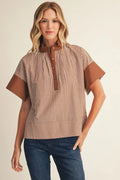 The Stripe Teacher Top brown