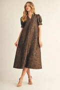 Leopard Downtown Midi Dress