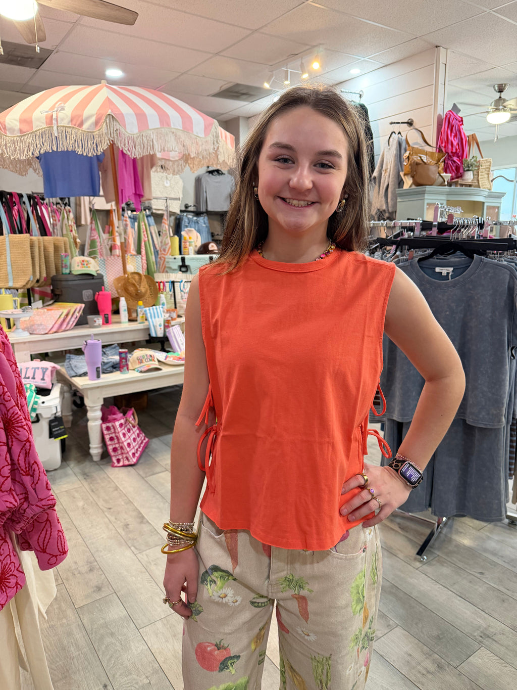 Summer Days Tank with side tie