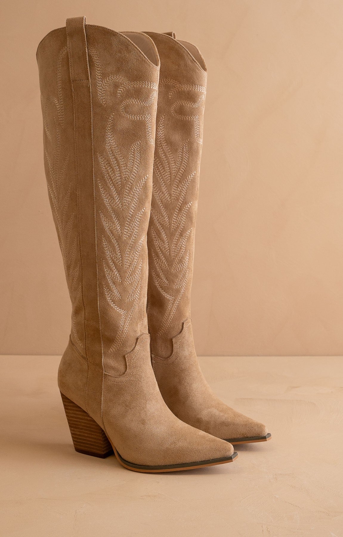 The Bronco - Knee-high Embroidered Boots