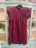 Plum High Neck Babydoll Mini Dress