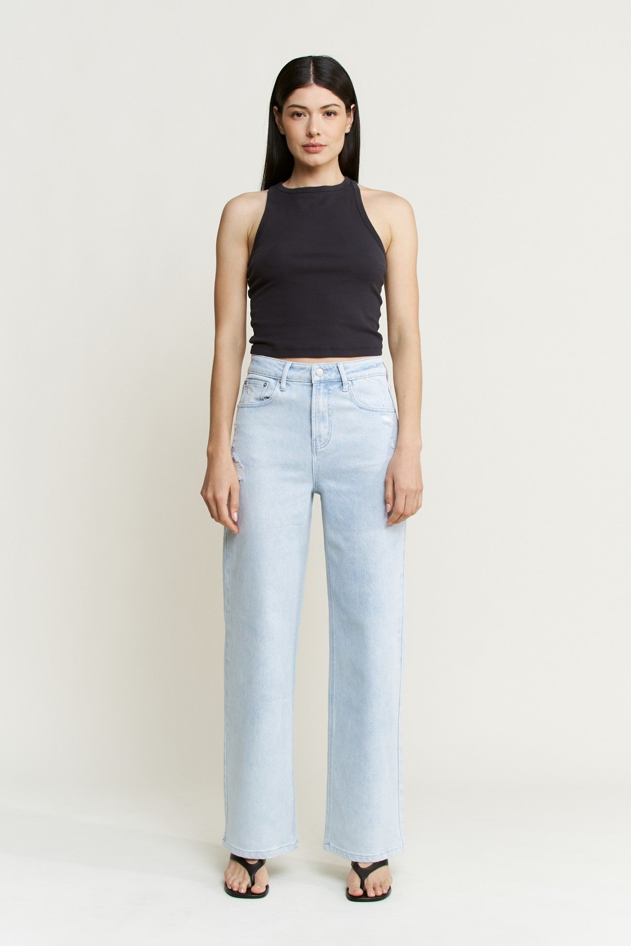 Super High Cropped Wide Leg