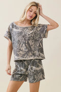 Camouflage Off the shoulder Top