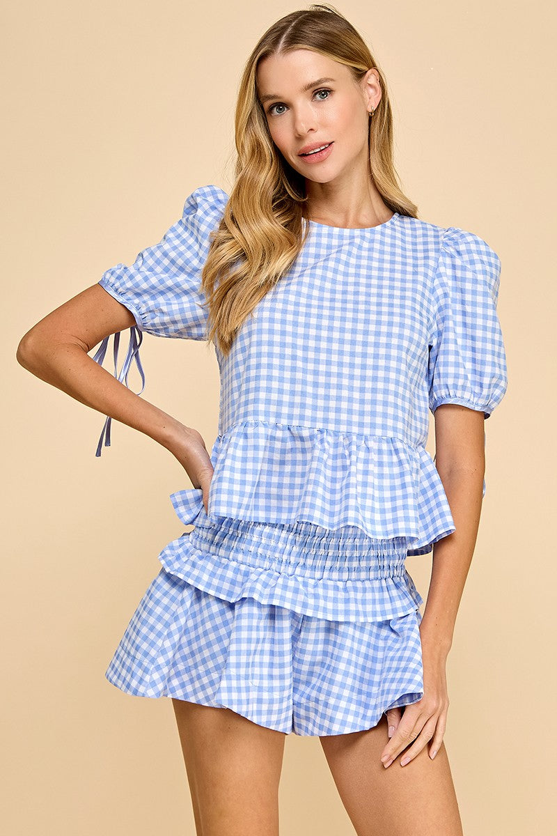 Plaid Ruffle Set