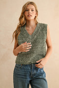 Two Tone Chenille Vest