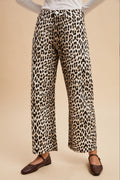 Leopard Animal Printed Barrel Leg Jean