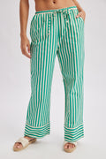 Contrast Stripe Wide Leg Pants