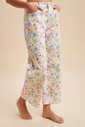 Comfort Stretch Denim Mediterranean Print Pants