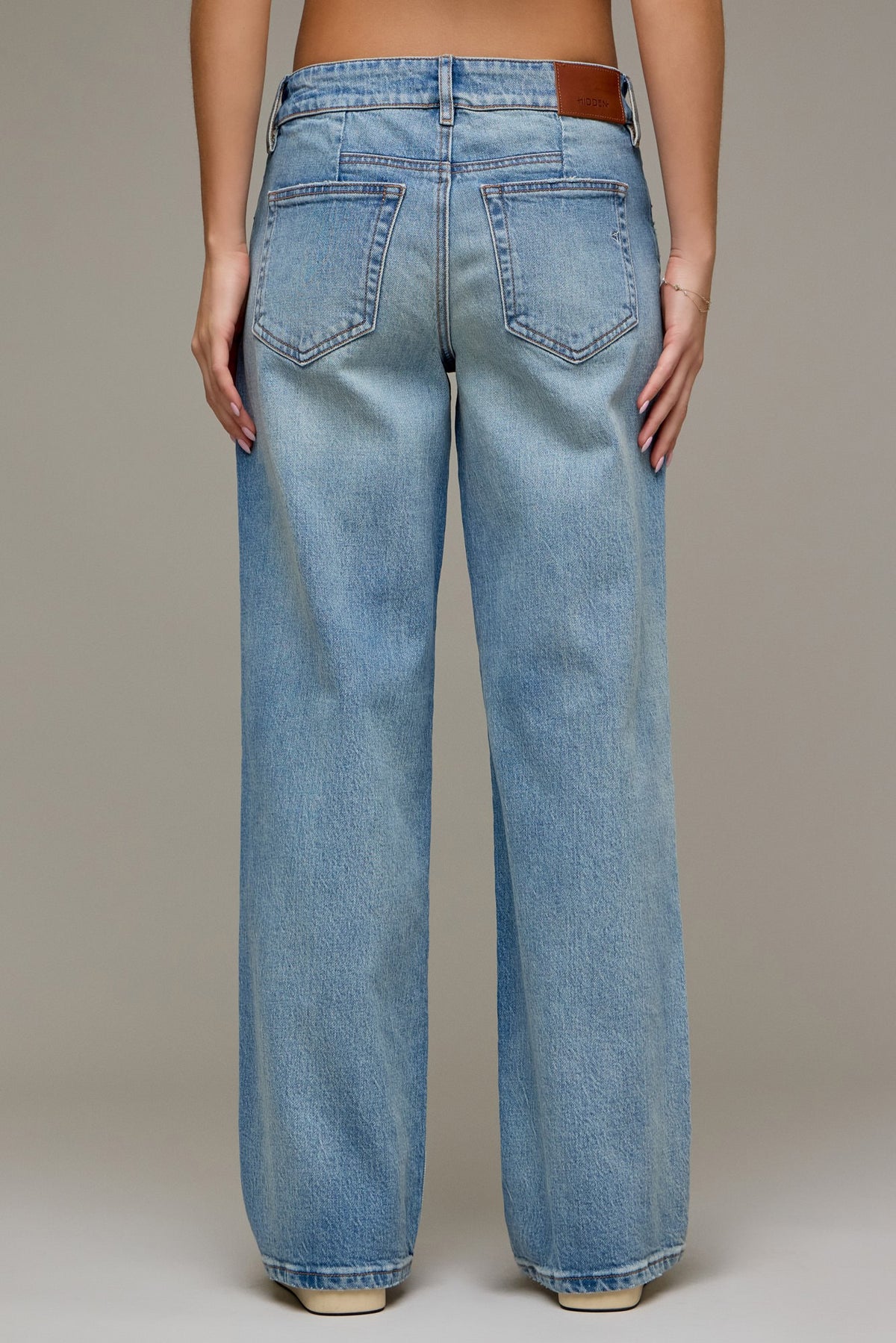 Medium Light Classic High Rise Dad Jeans
