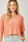 Sun Blush Relaxed Pullover Sweater