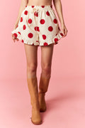 Wide Polka Dot Mini Ruffle