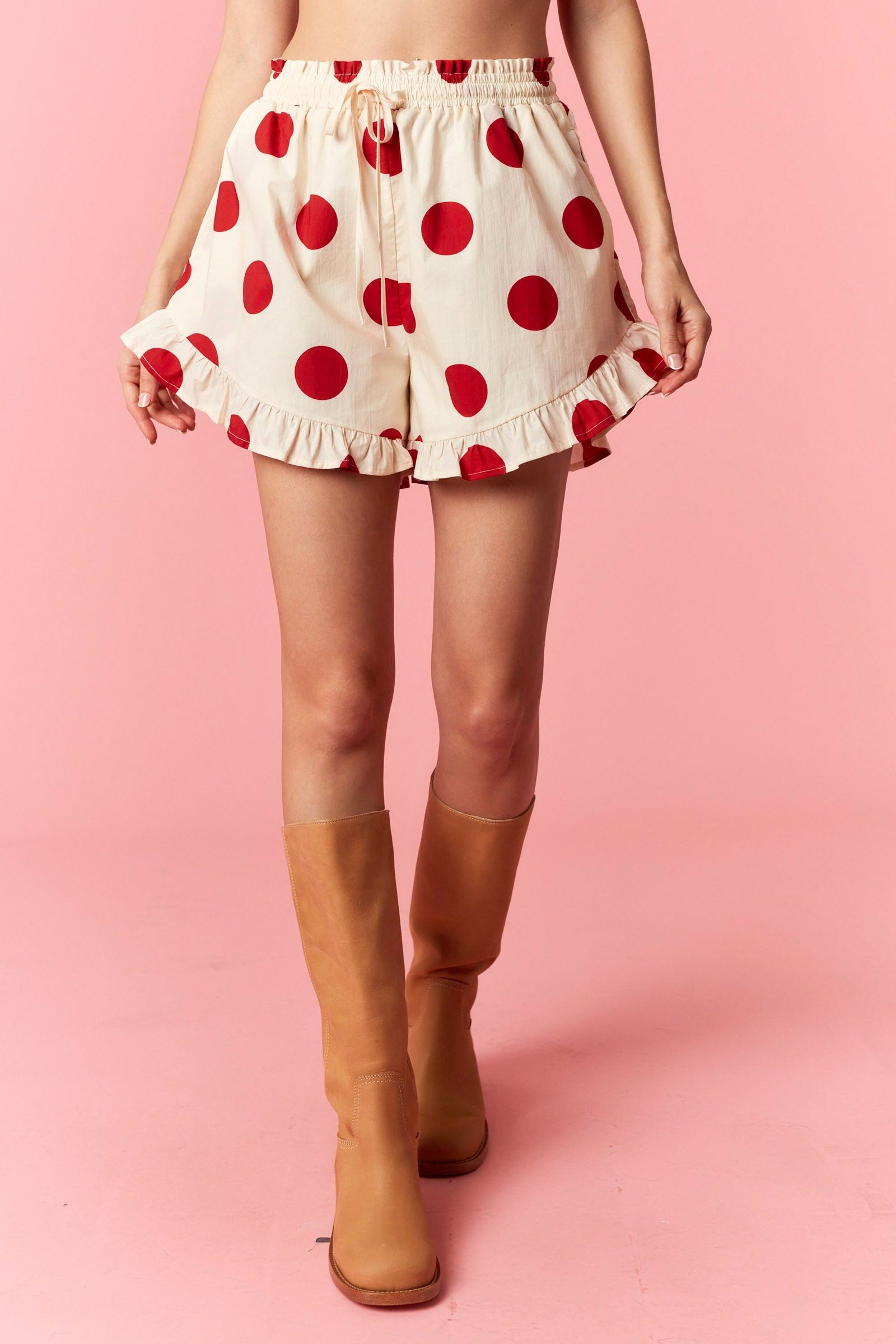 Wide Polka Dot Mini Ruffle
