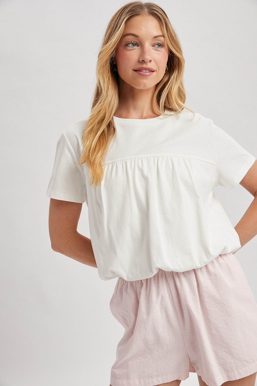 Bubble Hem Knit Top