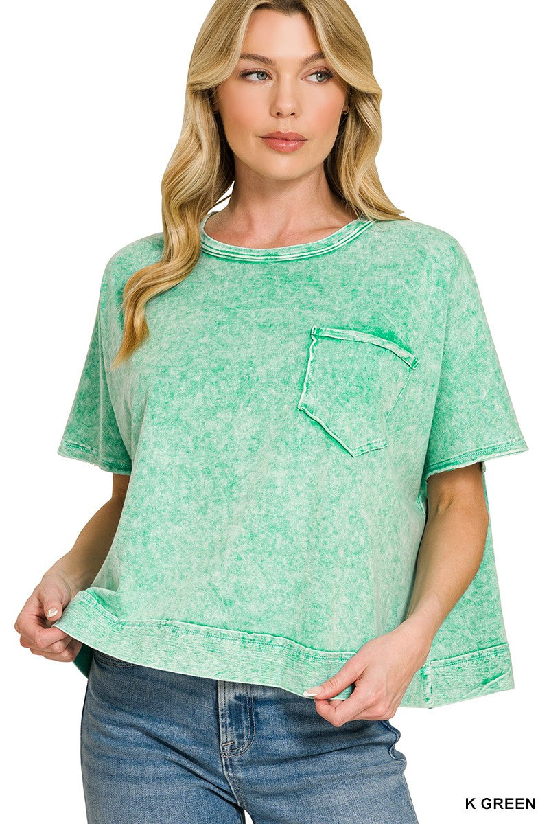 Halo Snow Washed Oversized Top