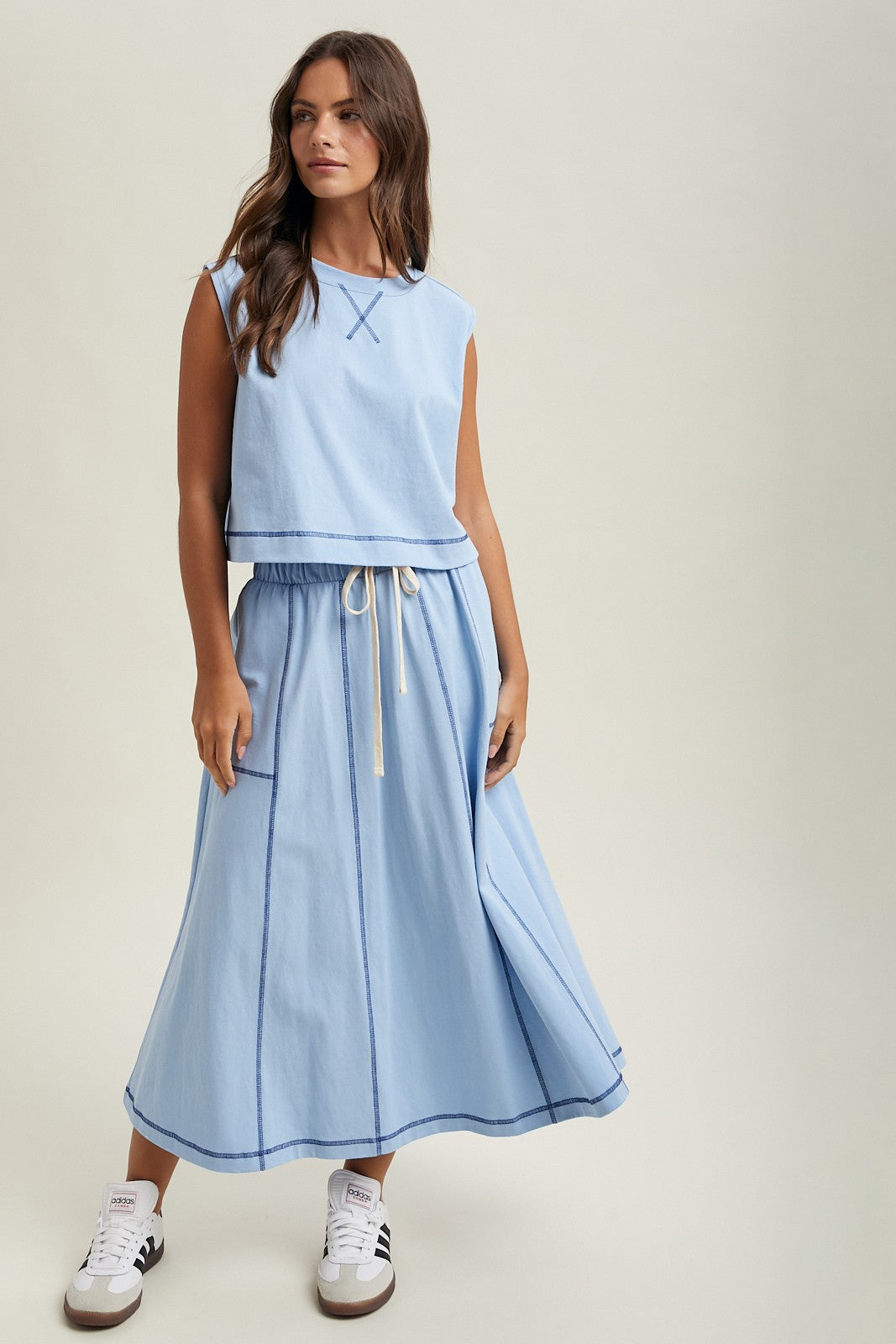 Muscle Tank And Skirt Set
