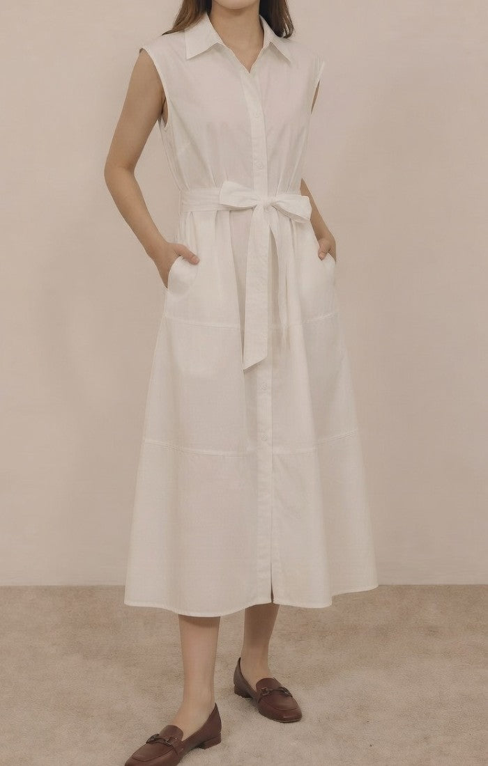 White Sleeveless Dress