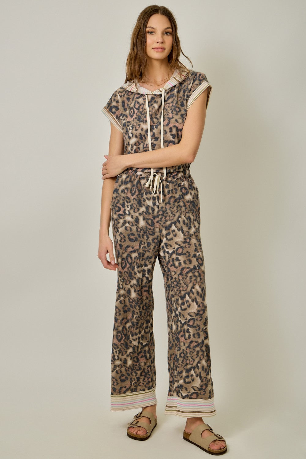 Mixed Print French Terry Pants