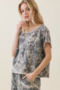 Camouflage Off The Shoulder Top