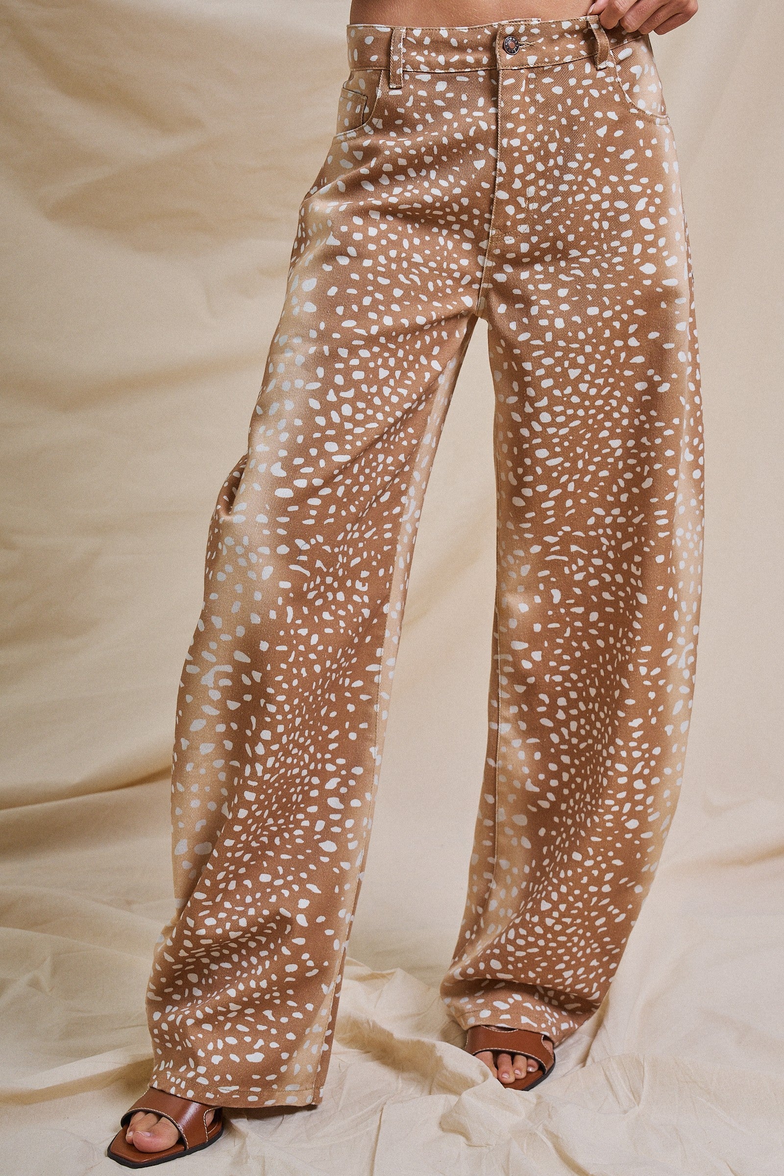 Bambi Print Wide Leg Pants