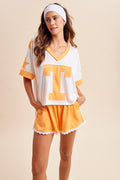 Gameday Alphabet Mesh Jersey Raglan T-shirt