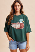 Mallard Duck Green Oversized Tee