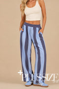 Plus Size Wide Leg Stripe pants