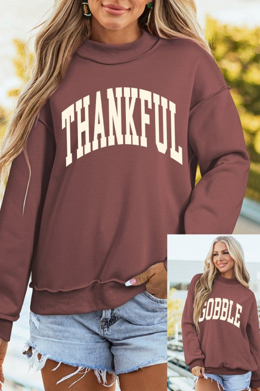 Thankful Gobble Mockneck Sweatshirt