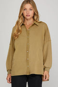 button down shacket