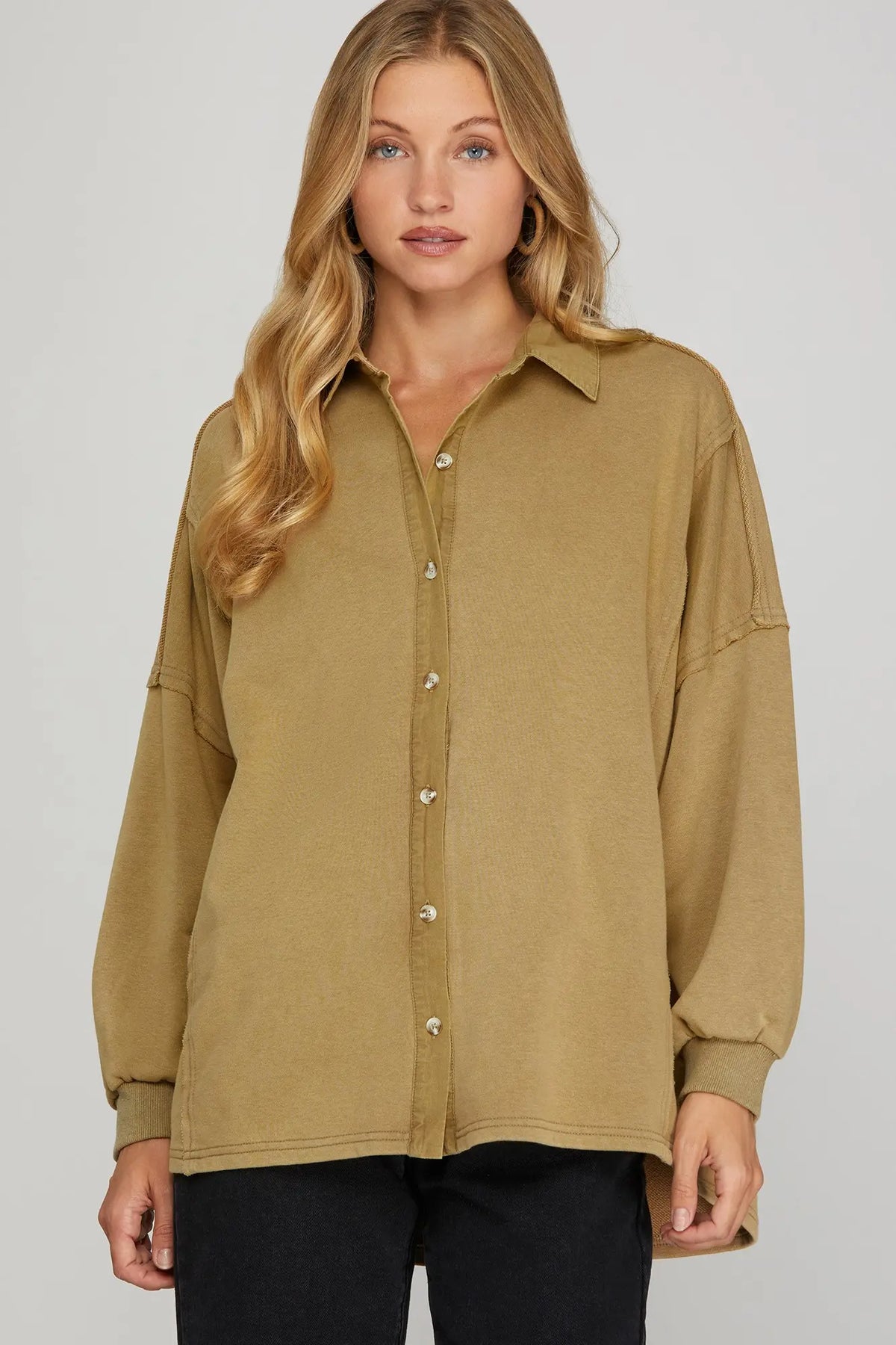 button down shacket