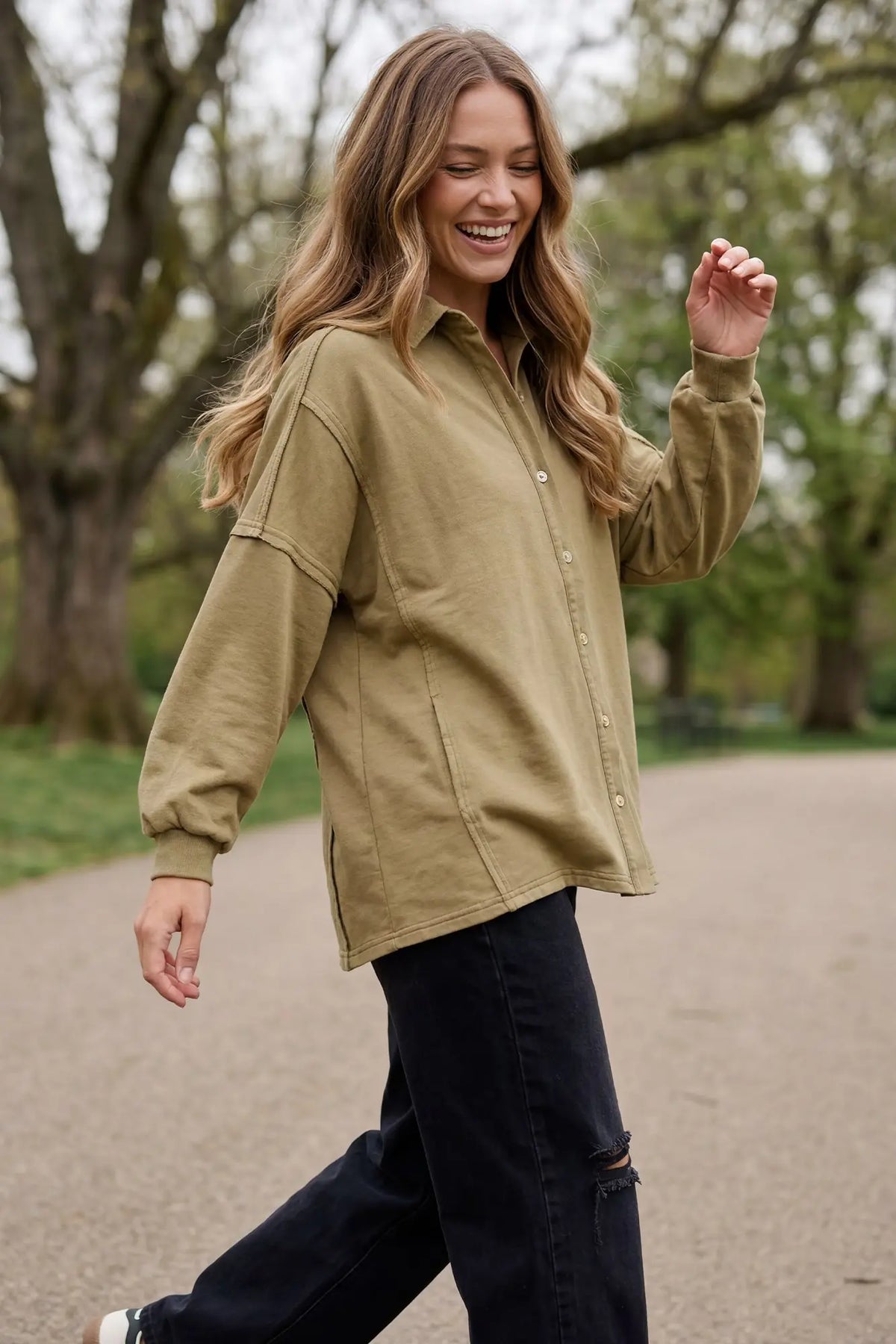 button down shacket