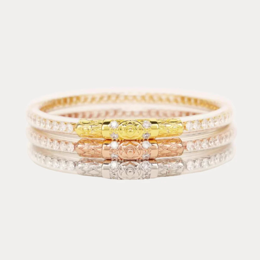 Budha Girl All Weather Bangles - Three Queens Crystal