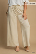 Luxeknit Wide Leg Lounge Pants- ECRU
