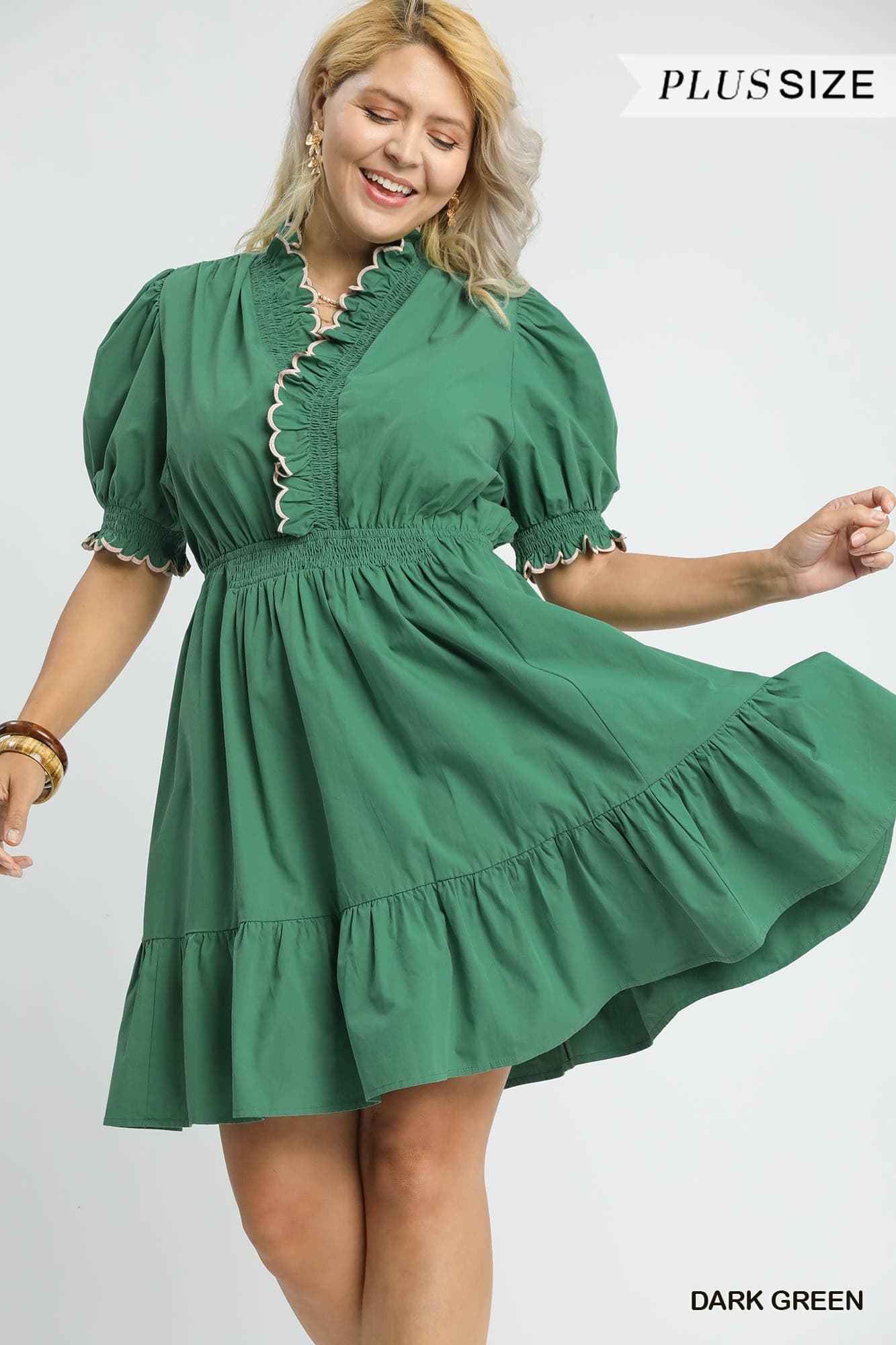 Emerald Ruffle Dress