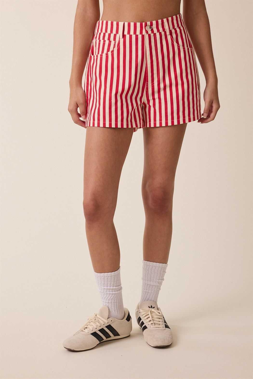 Stripe Cotton Shorts