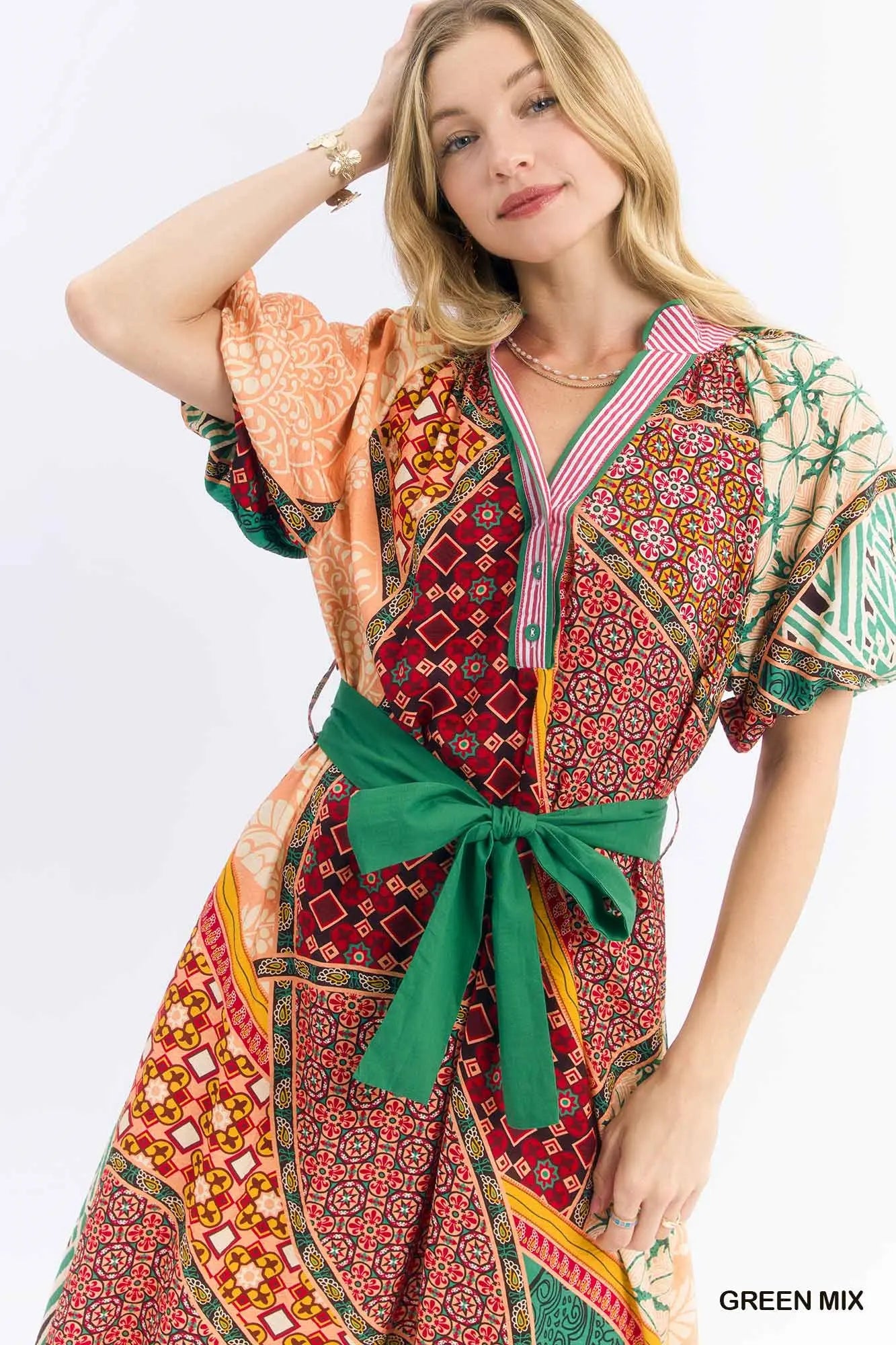 Pattern Mix Dress