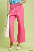 High Rise Leg Pants with Patch Pockets