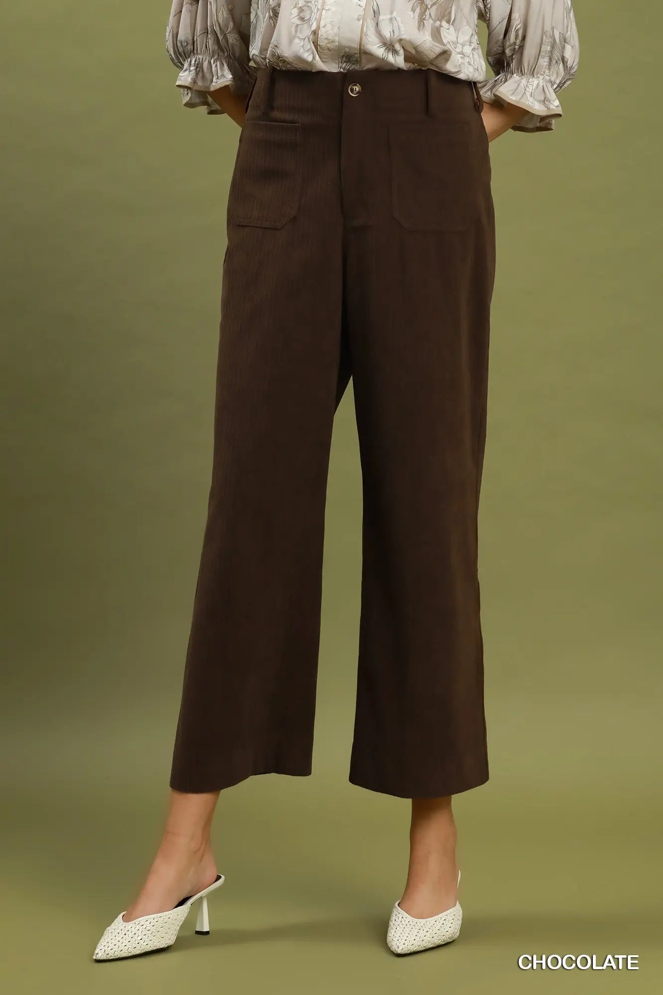 Corduroy Wide Leg Pants