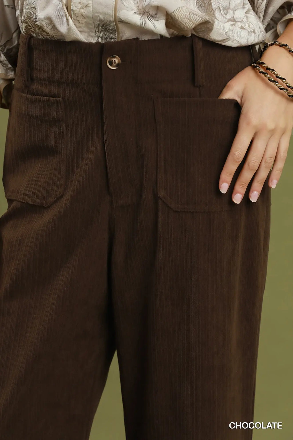Corduroy Wide Leg Pants