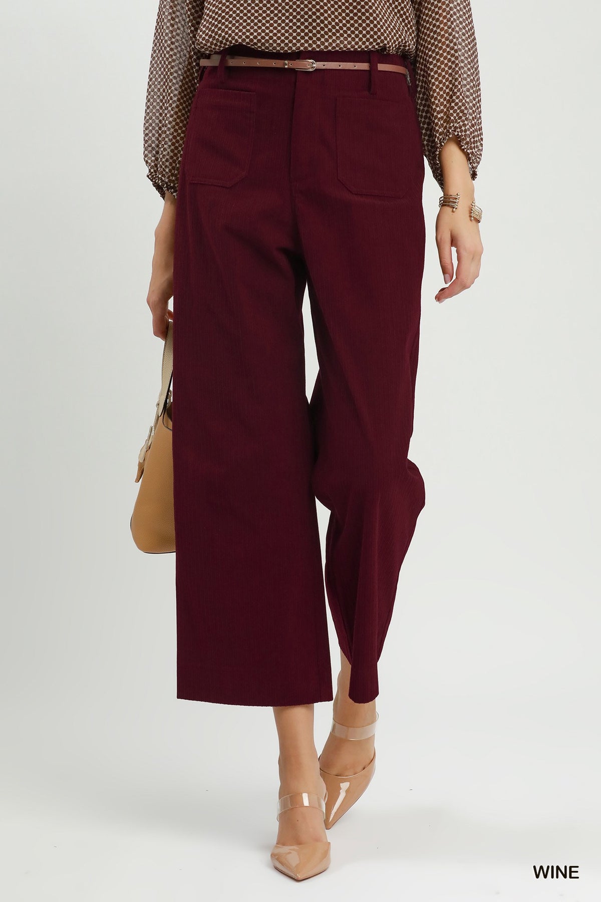 Corduroy Wide Leg Pants