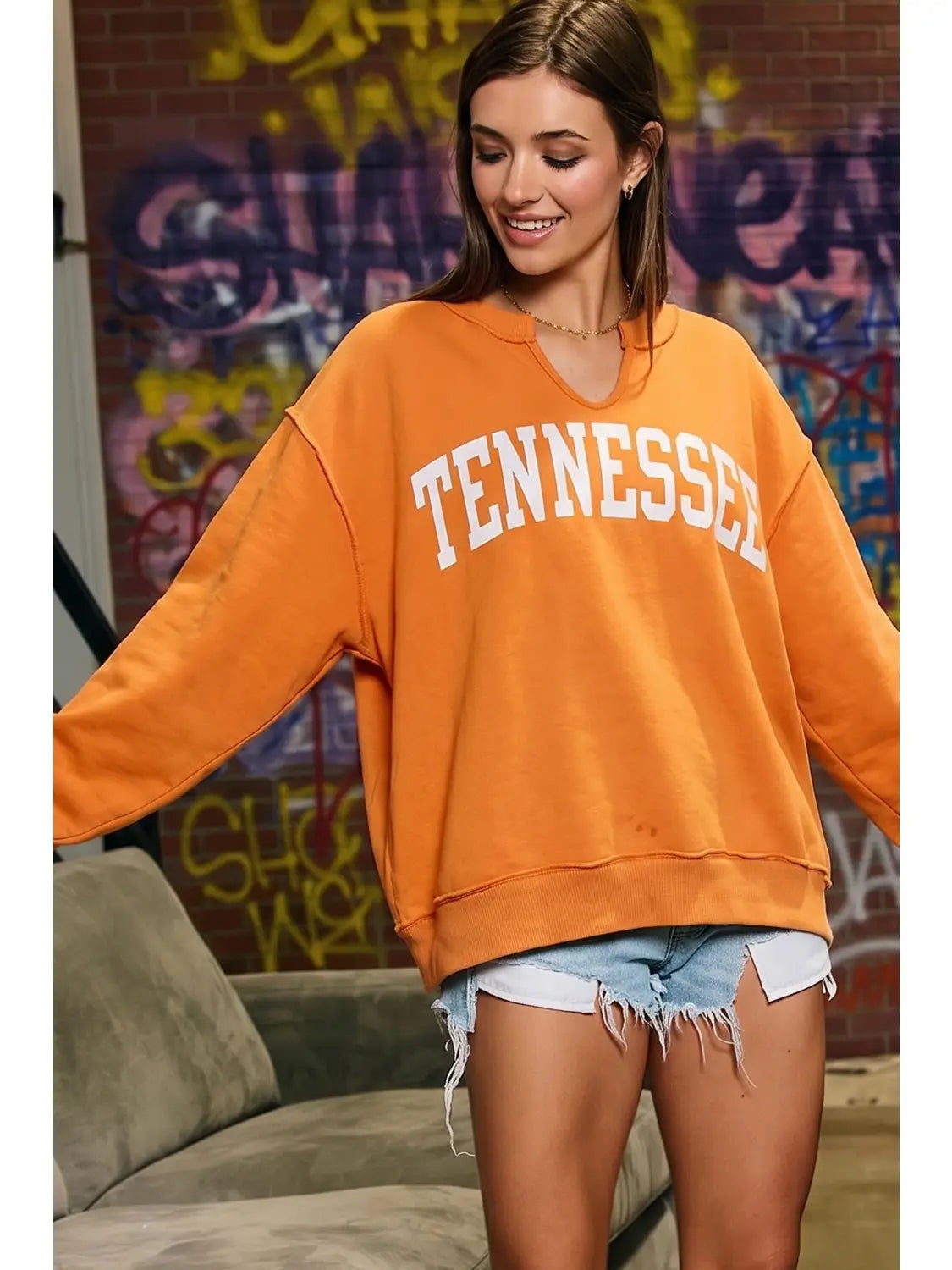 Tennessee Split-Neck Terry Sweatshirt