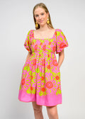 Pop Flower Border Dress