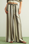 Stripe Wide Leg Trousers