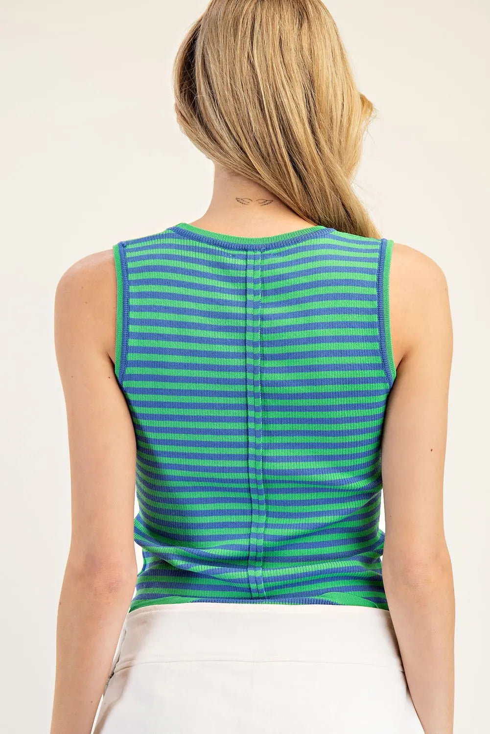 Striped Scoop Neck Tank Top