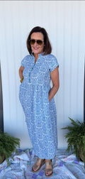 Ivy Jane Linen Blue Dress