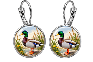 Silver Mallard Earrings