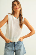 White Knitted Top