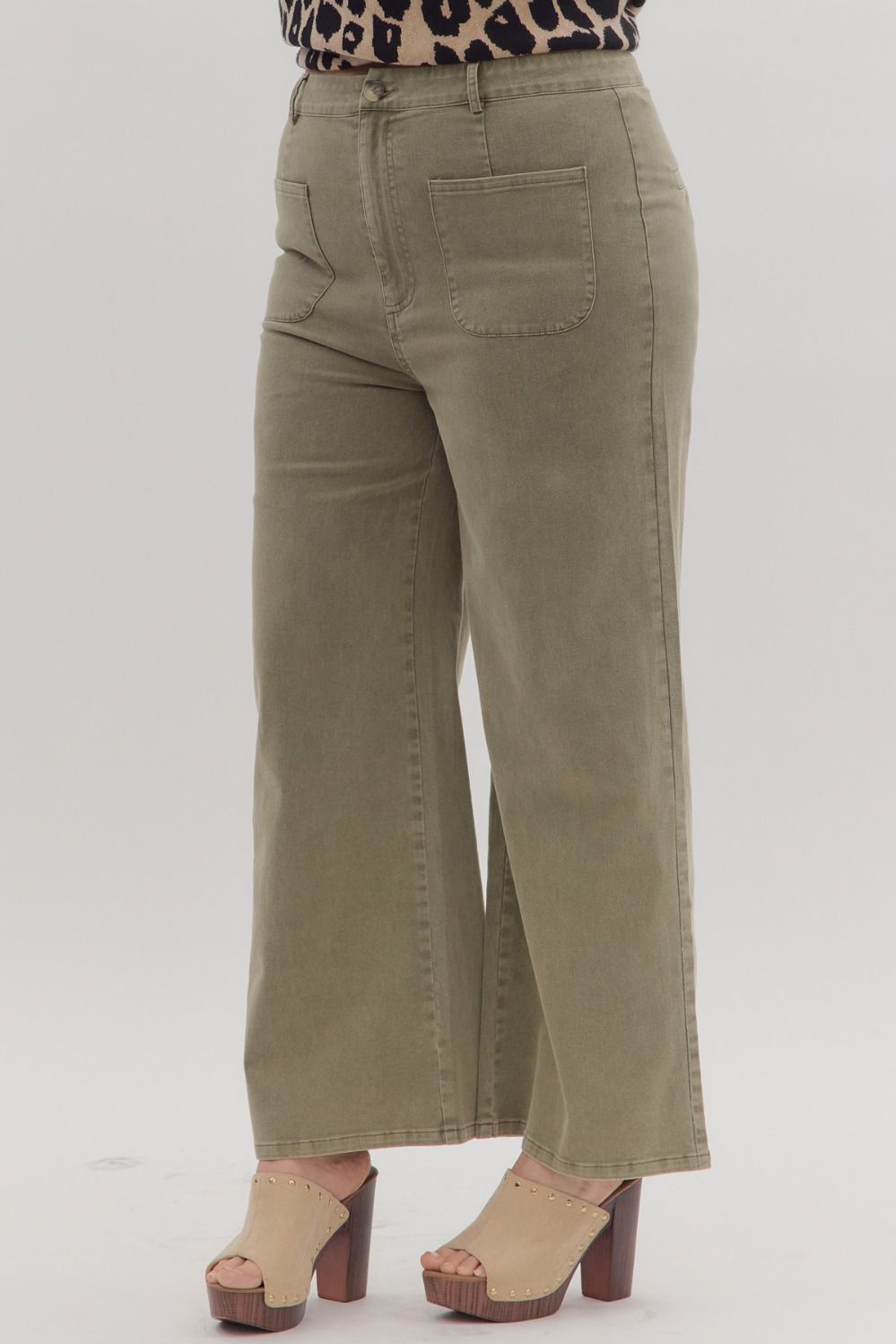 Entro - High Rise Wide Leg Jeans