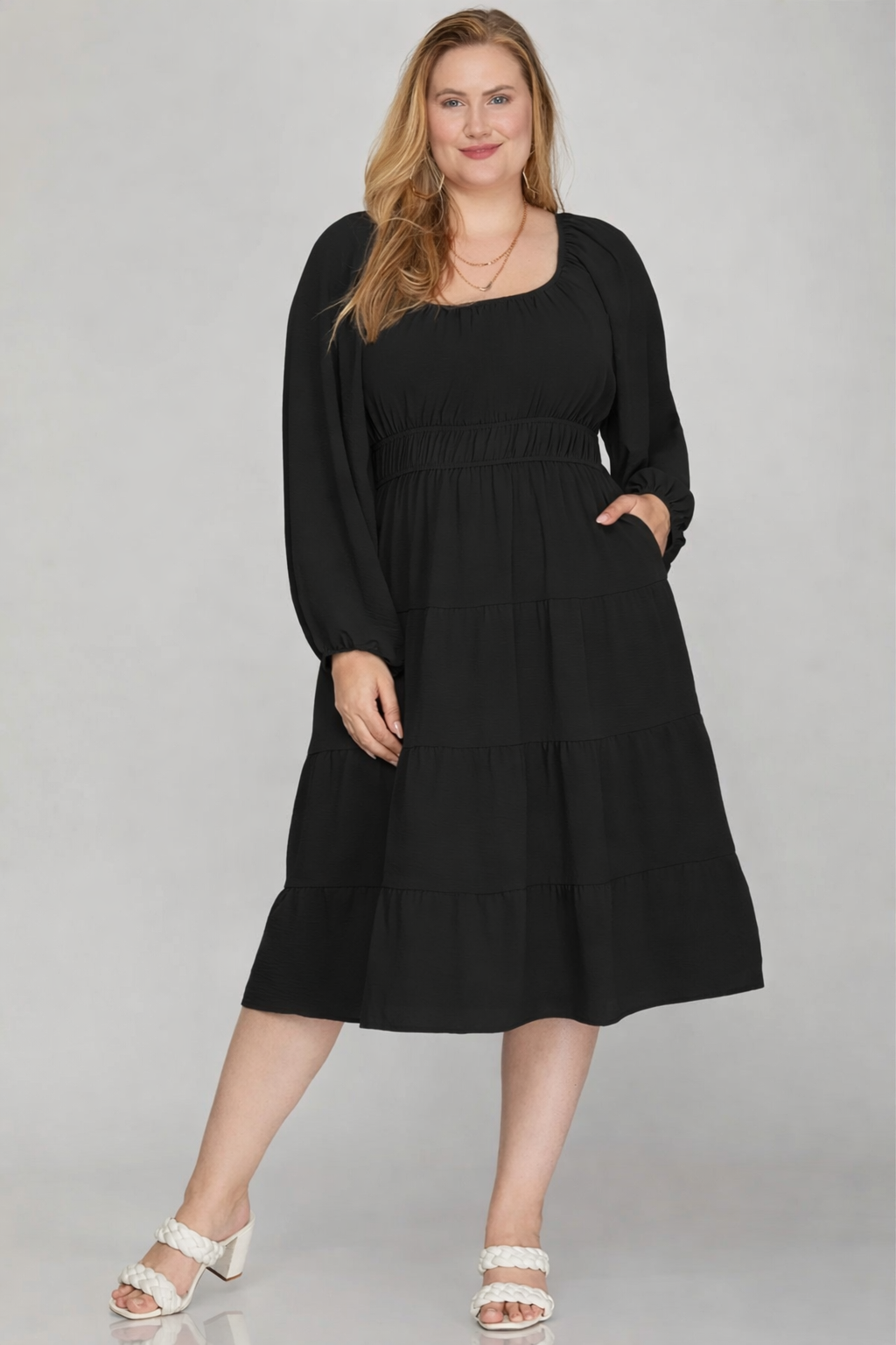 The Everyday Black Midi Dress